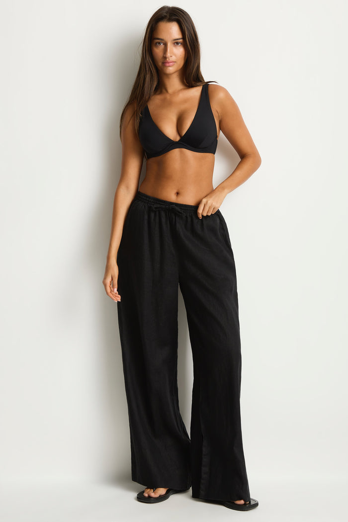 Shore Linen Palazzo Pant in  | Sea Level Australia