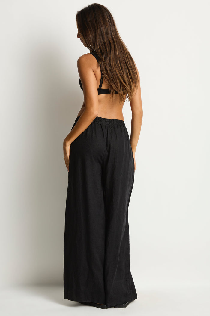 Shore Linen Palazzo Pant in  | Sea Level Australia