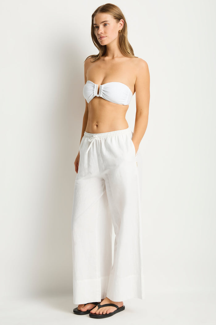 Shore Linen Palazzo Pant in  | Sea Level Australia