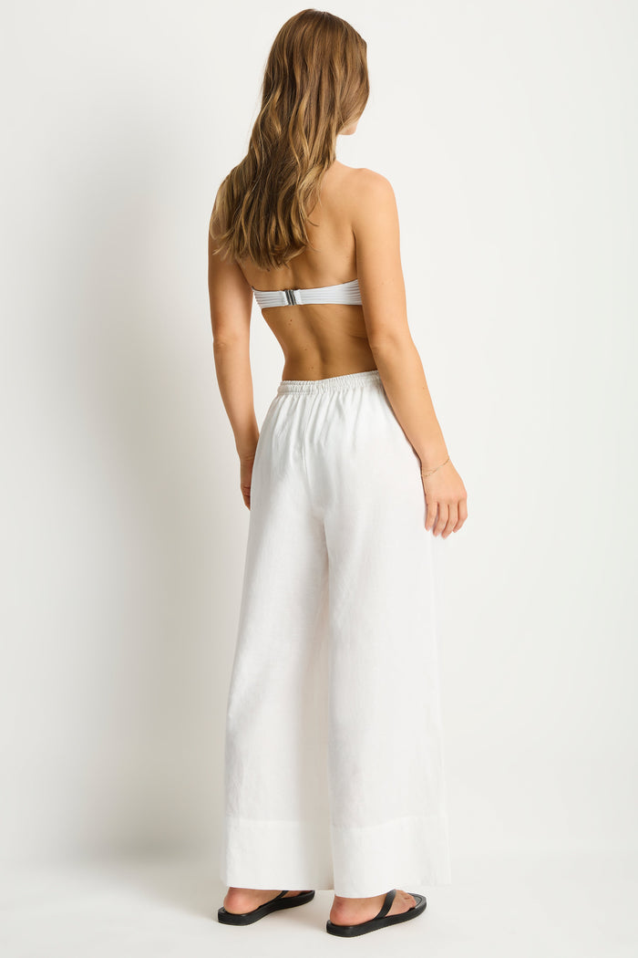 Shore Linen Palazzo Pant in  | Sea Level Australia