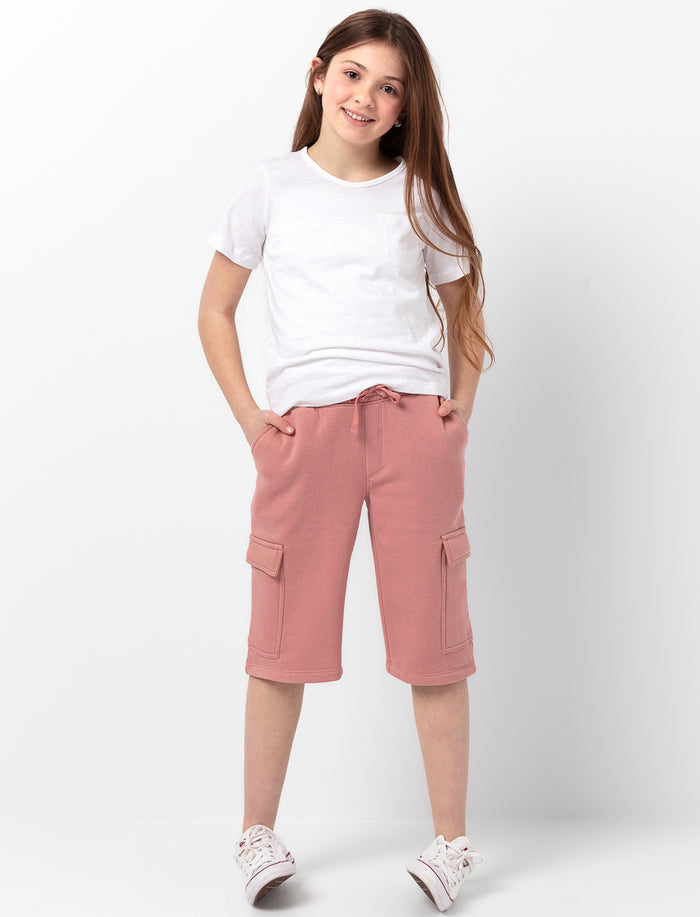 Short capri en coton ouaté
