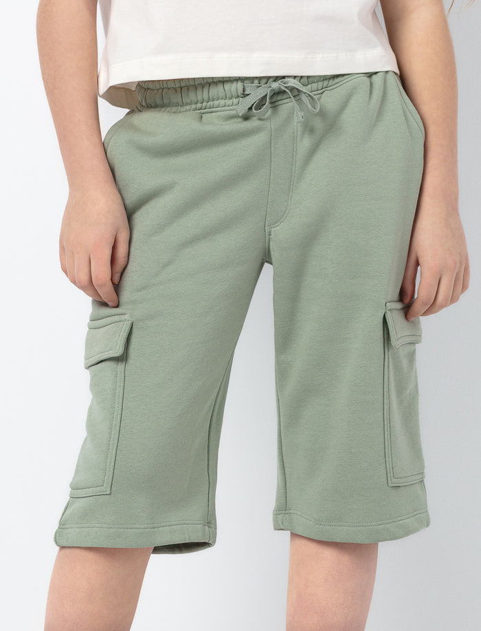 Short capri en coton ouaté