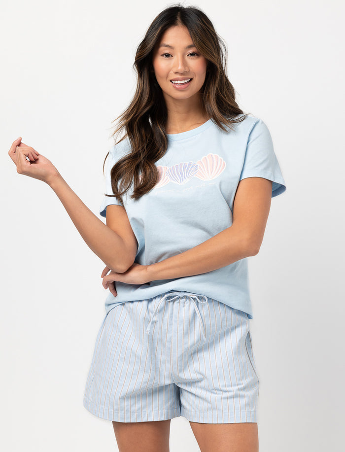 Short de pyjama à rayures