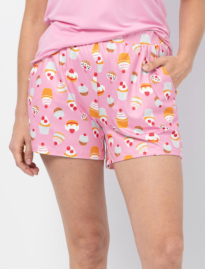 Short de pyjama à taille élastique