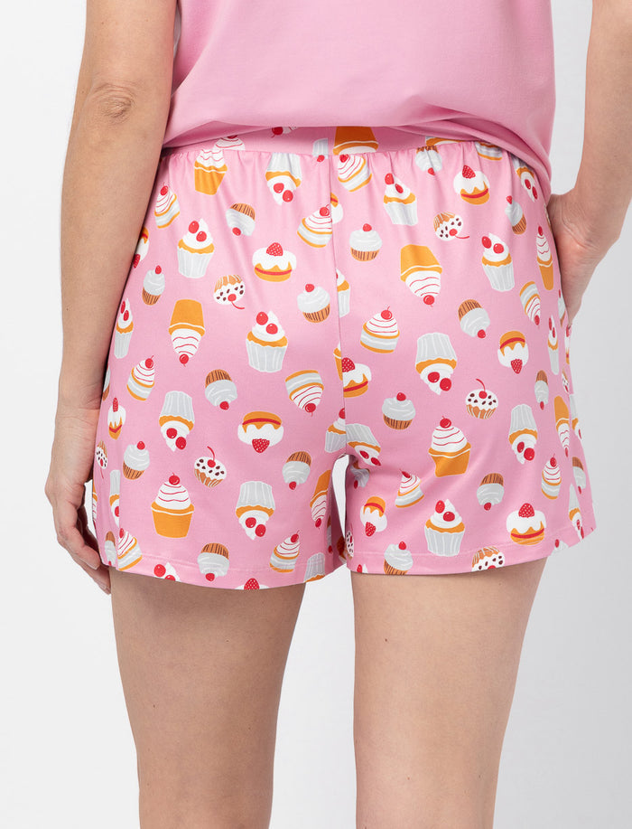 Short de pyjama à taille élastique