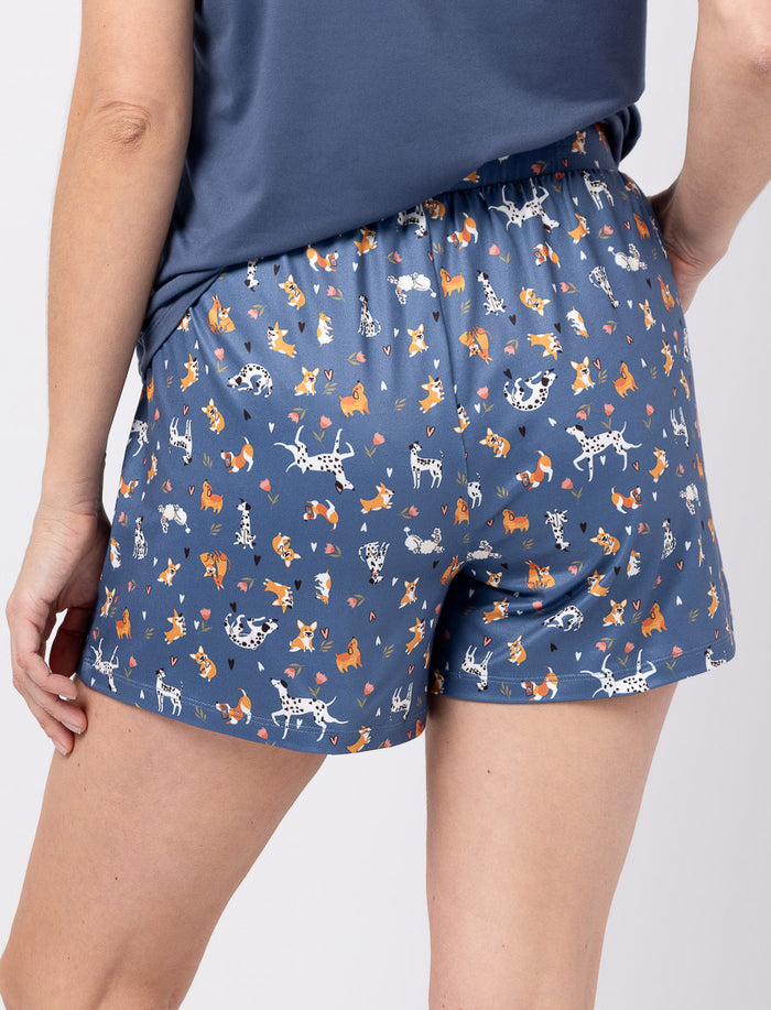 Short de pyjama à taille élastique