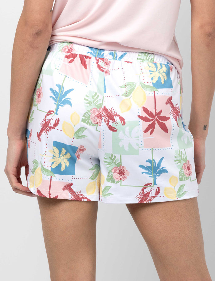 Short de pyjama à taille élastique