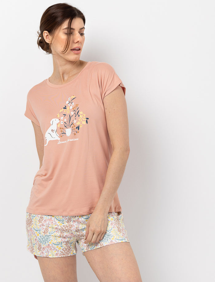 Short de pyjama imprimé