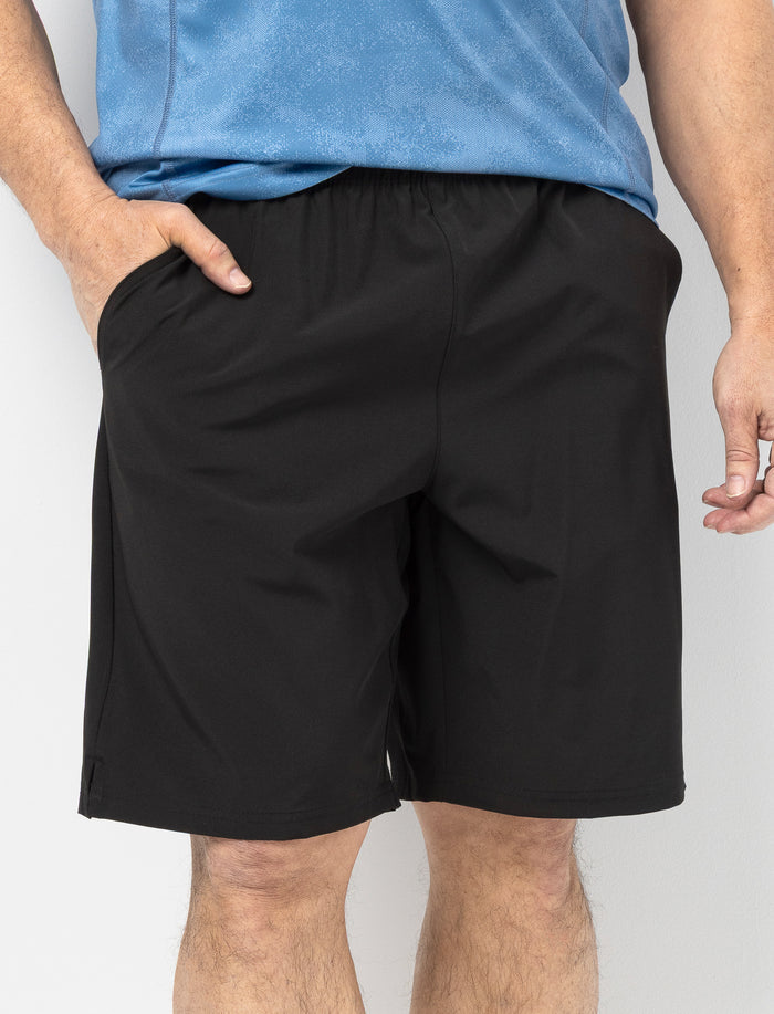 Short de sport uni à taille élastique