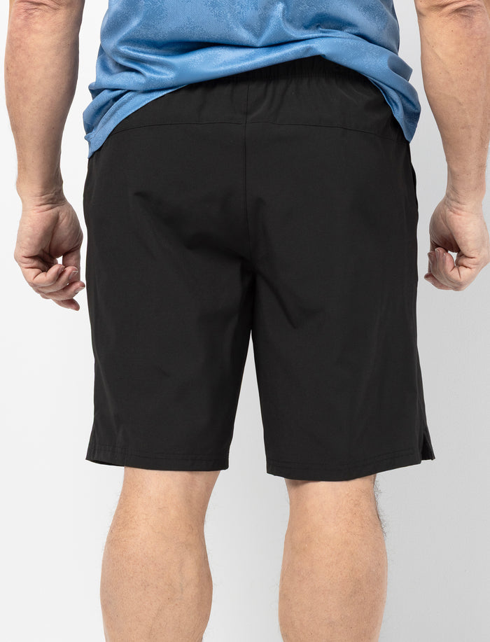 Short de sport uni à taille élastique
