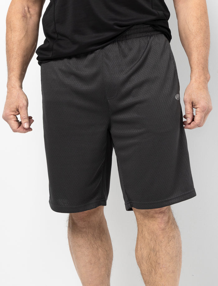 Short de sport uni en maille