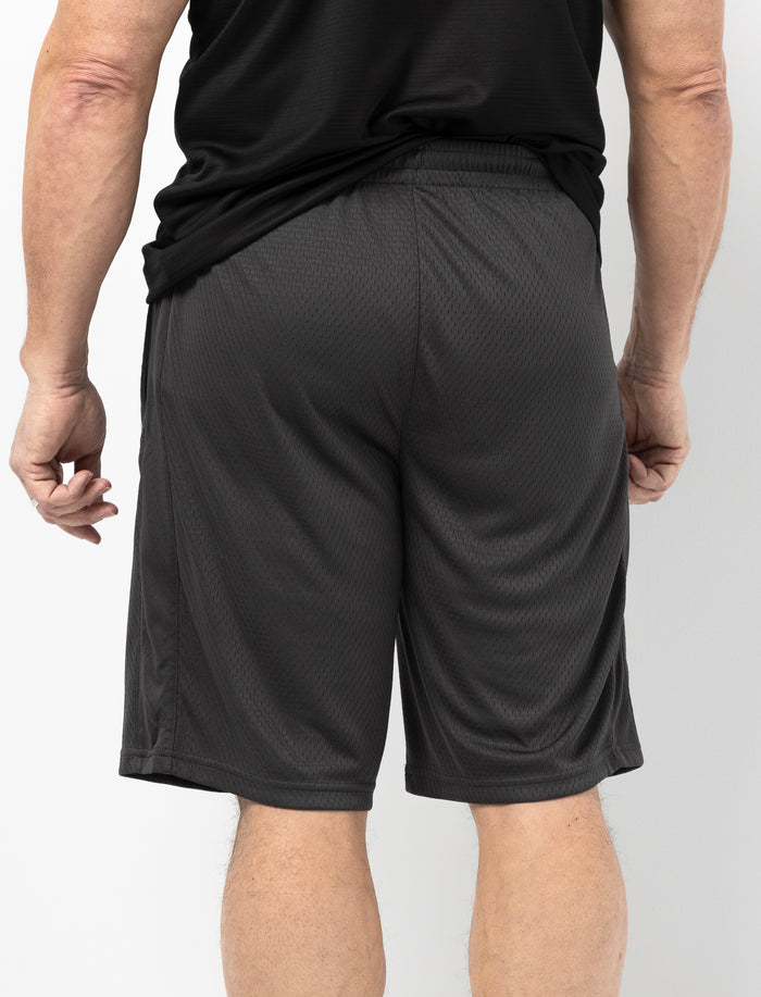 Short de sport uni en maille