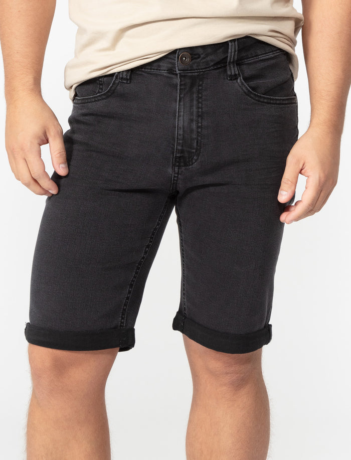 Short en denim à taille régulière