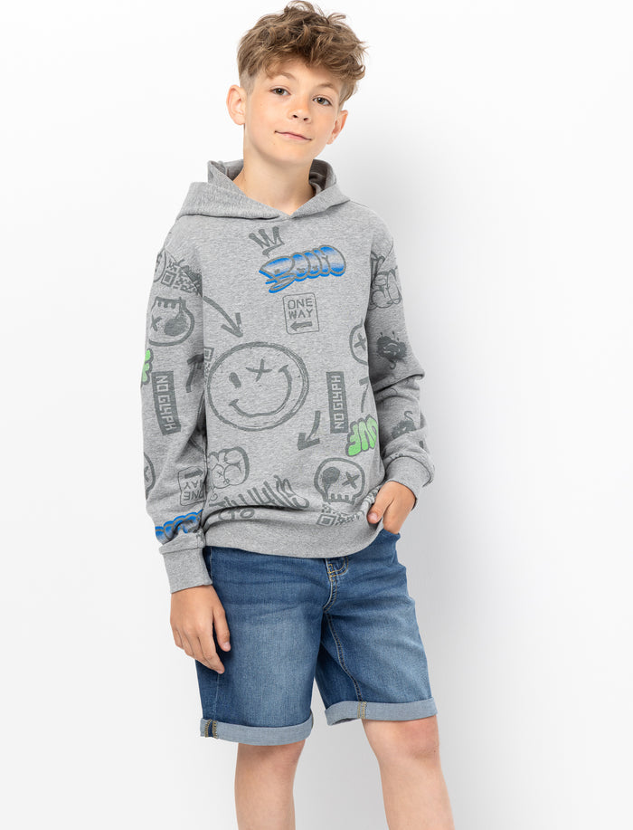 Short en denim à taille régulière