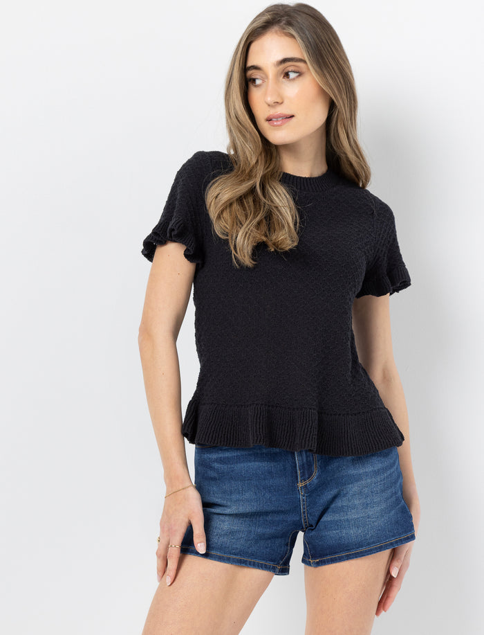 Short en denim à taille régulière