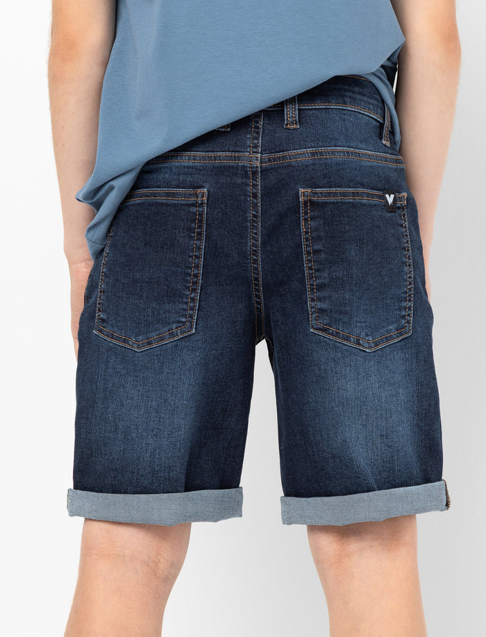 Short en denim à taille régulière