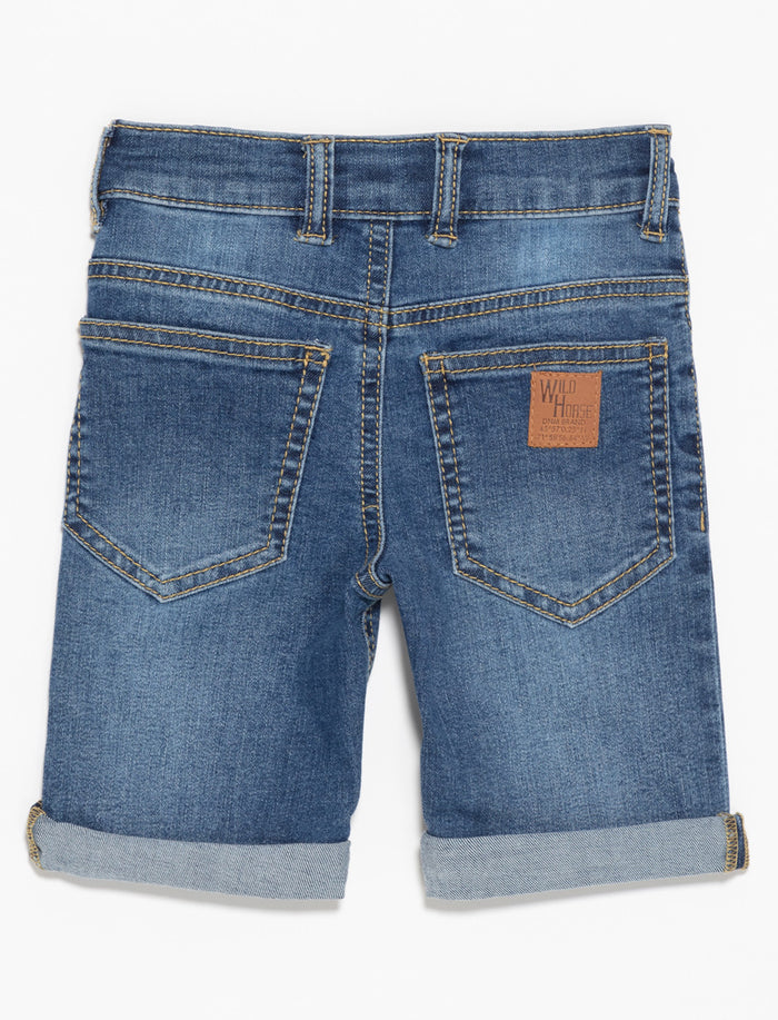 Short en denim extensible
