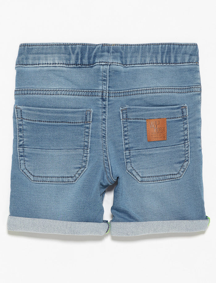 Short en denim super extensible