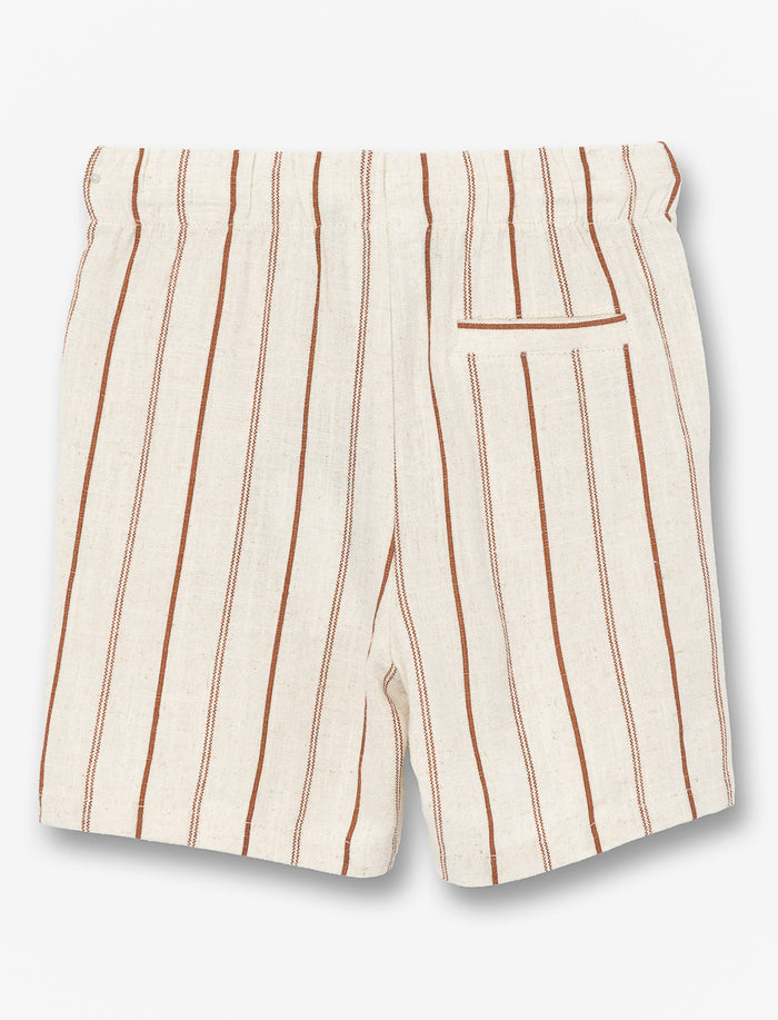 Short en lin rayé