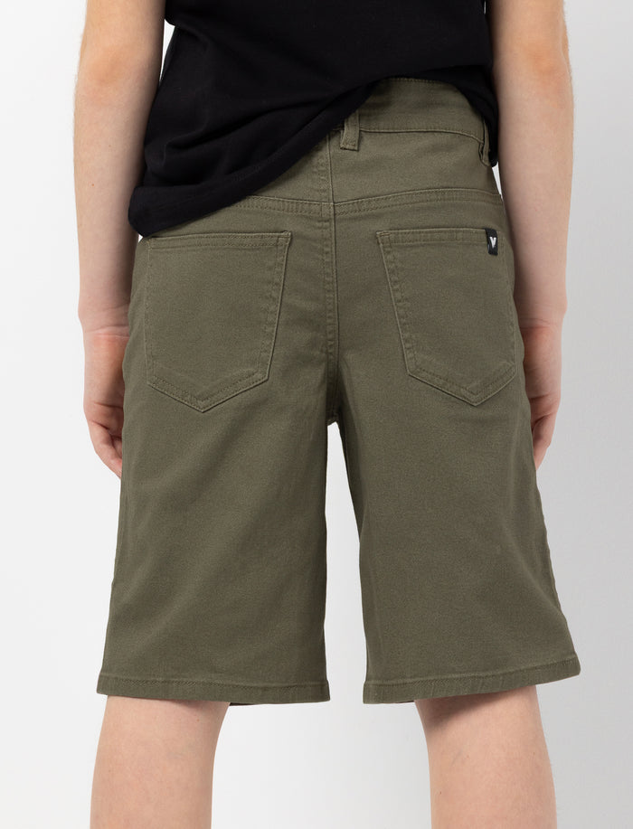 Short en sergé à cinq poches