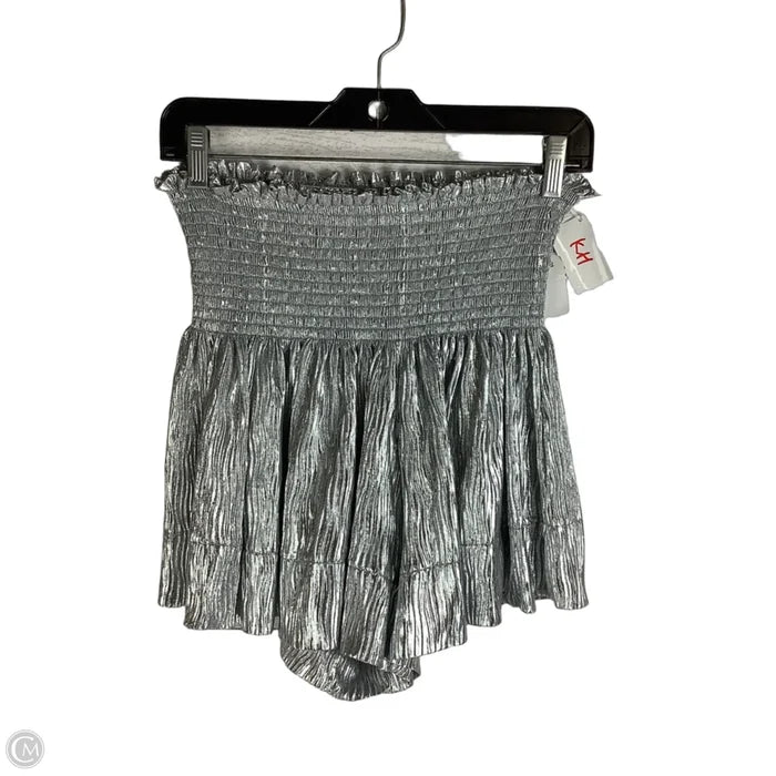 Shorts By Queen Of Sparkles In Silver, Size: M