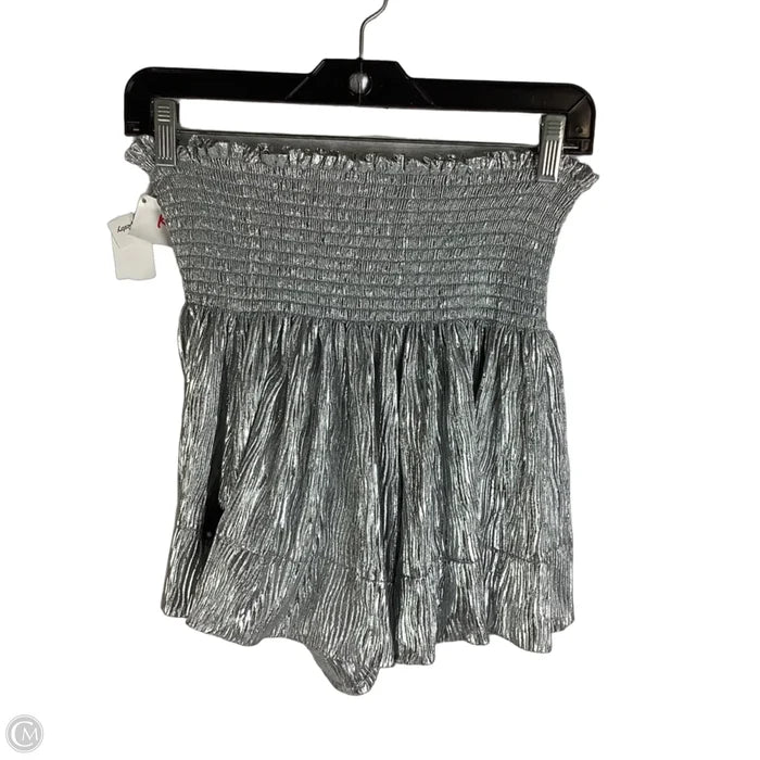 Shorts By Queen Of Sparkles In Silver, Size: M