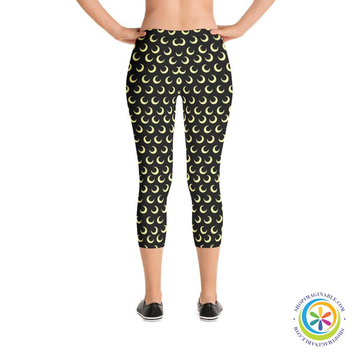 Signature Crescent Moon Capri Leggings-ShopImaginable.com