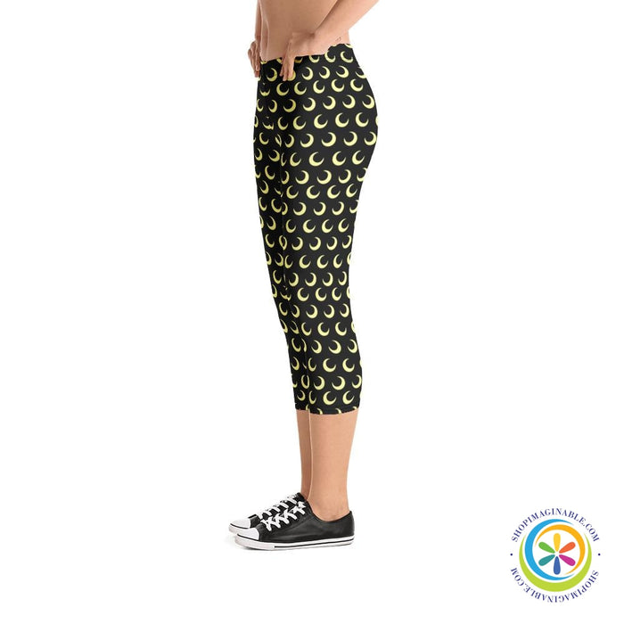 Signature Crescent Moon Capri Leggings-ShopImaginable.com