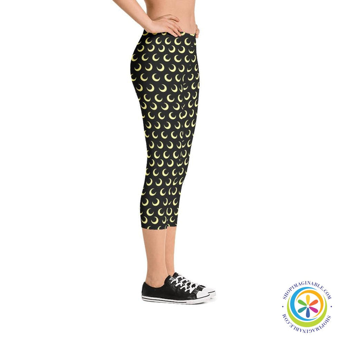 Signature Crescent Moon Capri Leggings-ShopImaginable.com