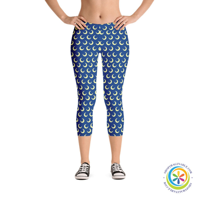 Signature Crescent Moon Capri Leggings-ShopImaginable.com