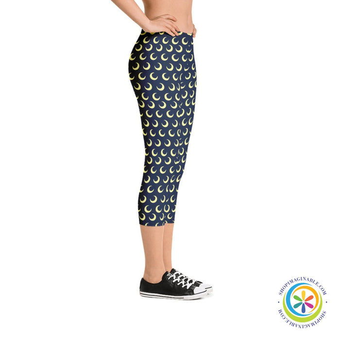 Signature Crescent Moon Capri Leggings-ShopImaginable.com