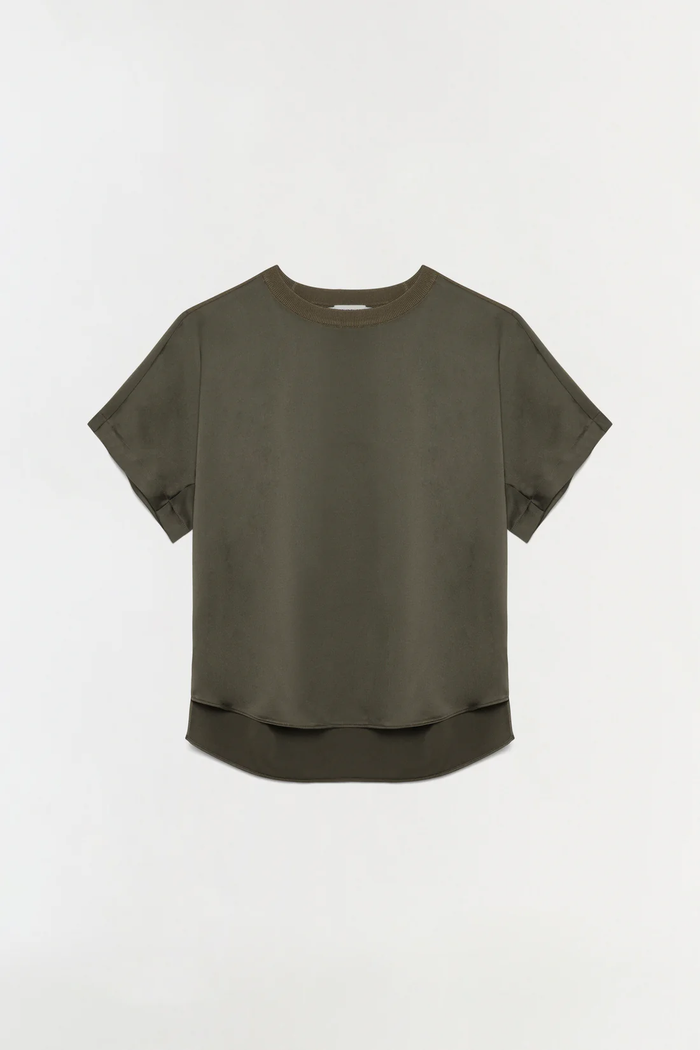Simkhai Addy Satin Combo Tee