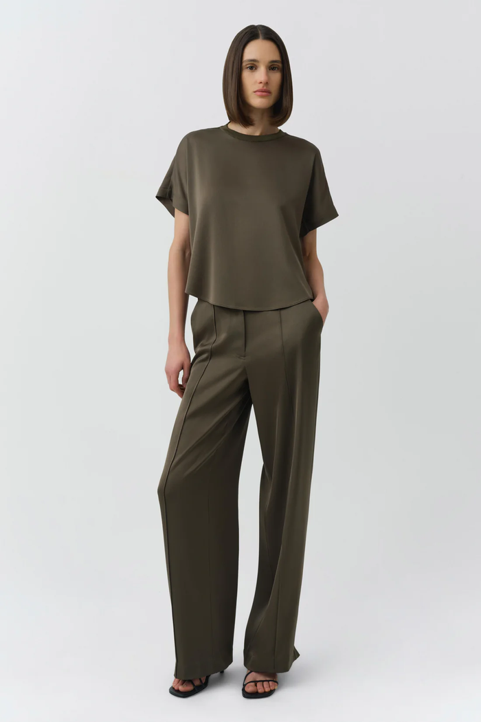 Simkhai Addy Satin Combo Tee