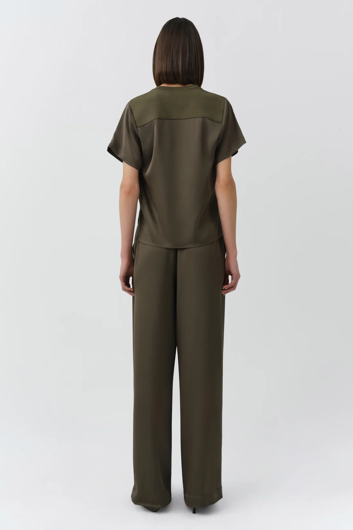 Simkhai Addy Satin Combo Tee