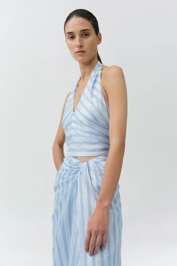 Simkhai Caprie Yarn-Dyed Halter Top