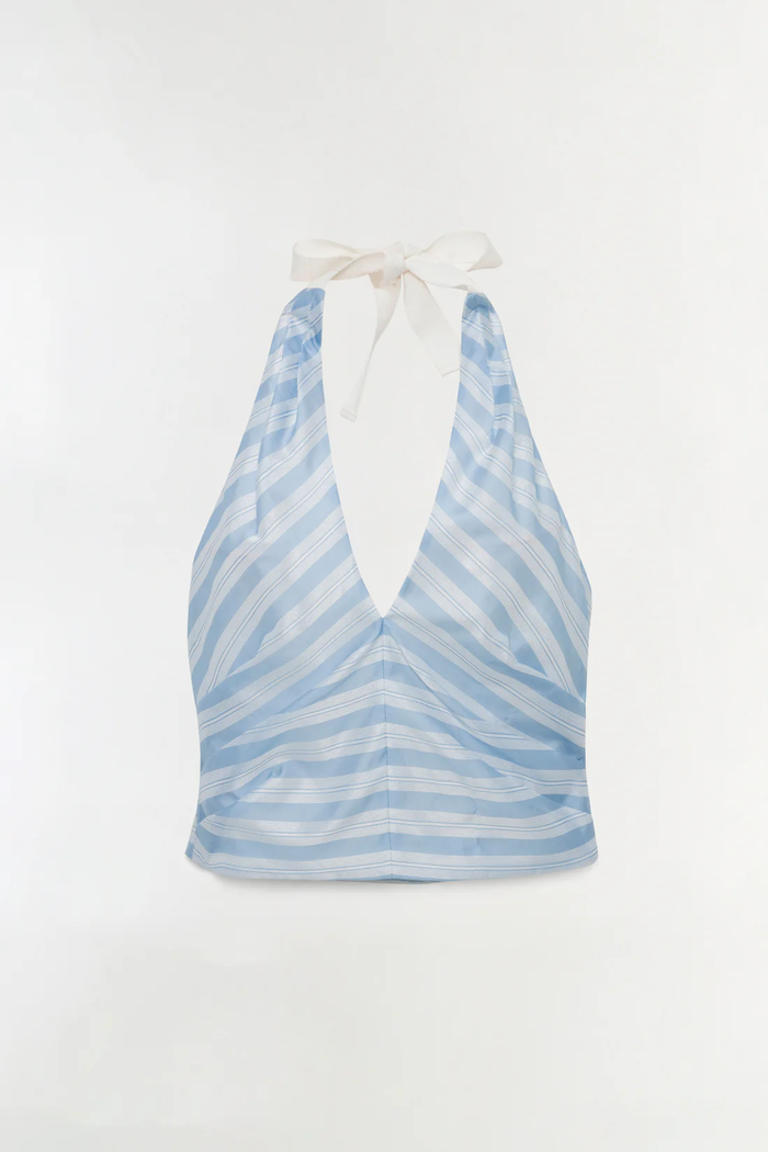 Simkhai Caprie Yarn-Dyed Halter Top