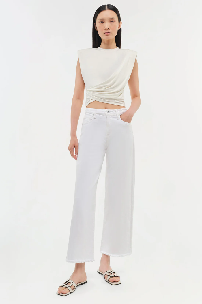 Simkhai Signature Estelle Cropped Crew Neck Top