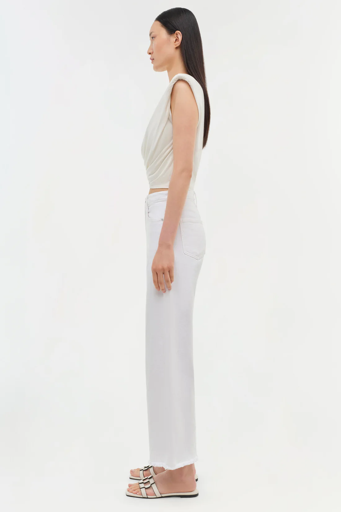 Simkhai Signature Estelle Cropped Crew Neck Top