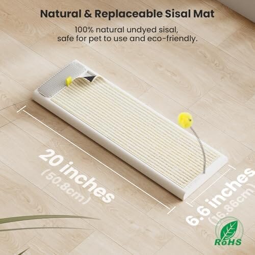 Sisal Cat Scratching Board w/Replaceable Sisal Pad Cat Trees & Scratching Posts Pet Clever