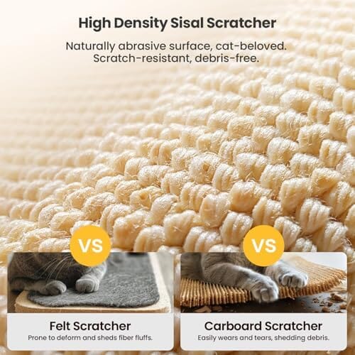 Sisal Cat Scratching Board w/Replaceable Sisal Pad Cat Trees & Scratching Posts Pet Clever