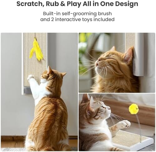 Sisal Cat Scratching Board w/Replaceable Sisal Pad Cat Trees & Scratching Posts Pet Clever
