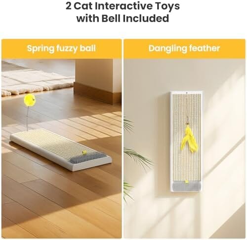 Sisal Cat Scratching Board w/Replaceable Sisal Pad Cat Trees & Scratching Posts Pet Clever
