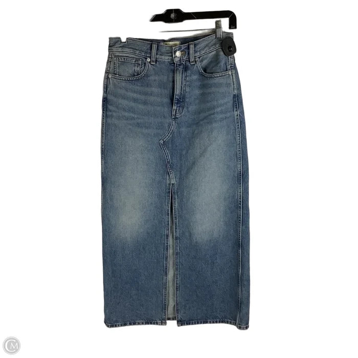 Skirt Maxi By Madewell In Blue Denim, Size: 0 (24)