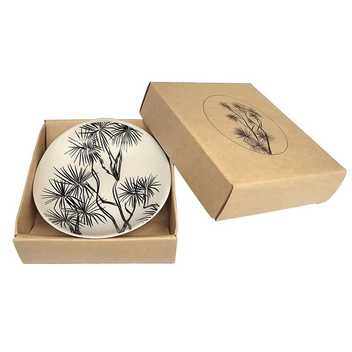 Jo Luping Small Porcelain Ti Kouka Bowl (10cm) - Black On White | Koop.co.nz