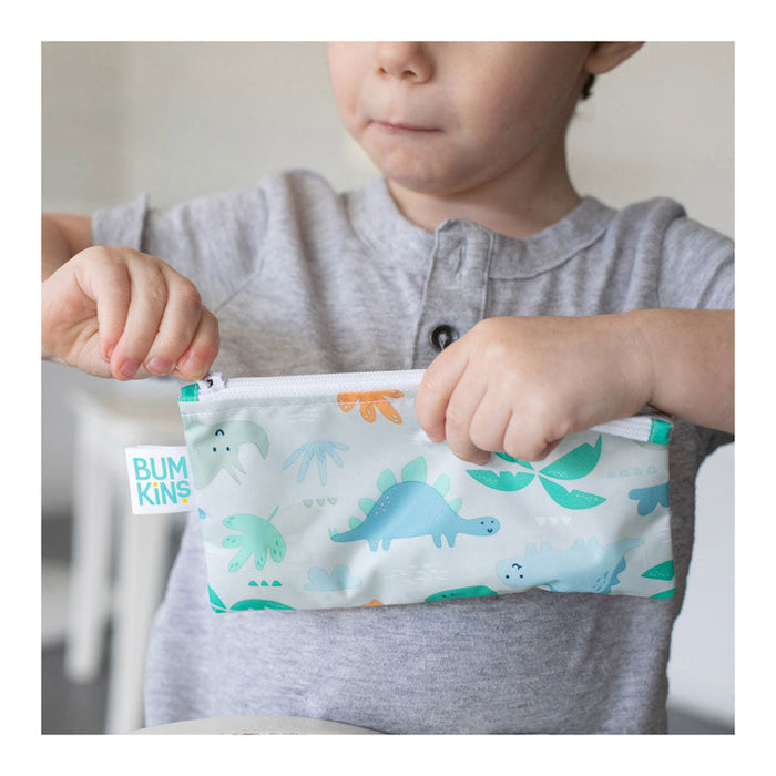 Bumkins Small Snack Bag 2pk - Tropic / Dinosaurs | Koop.co.nz