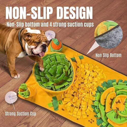Snuffle Mat for Dogs Large Dog Snuffle Mat with Squeaky Plush Carrot Toy Dog Pet Clever