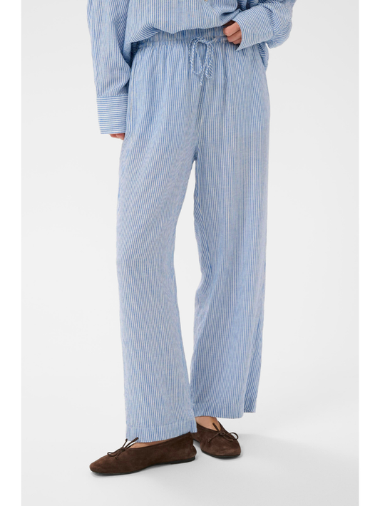 Soaked SLAria Linen Mix Pants Regatta & White