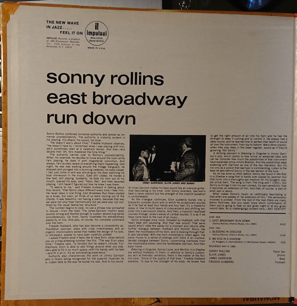 Sonny Rollins - East Broadway Run Down (LP) [US] 1972 RP (Very Good Plus (VG+))