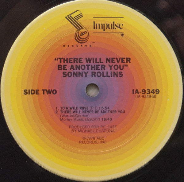 Sonny Rollins - There Will Never Be Another You (LP) [US] 1st (Very Good Plus (VG+))