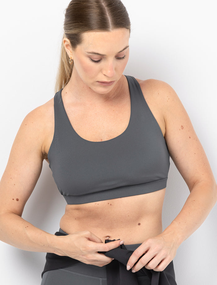 Soutien-gorge de sport croisé au dos pour femme